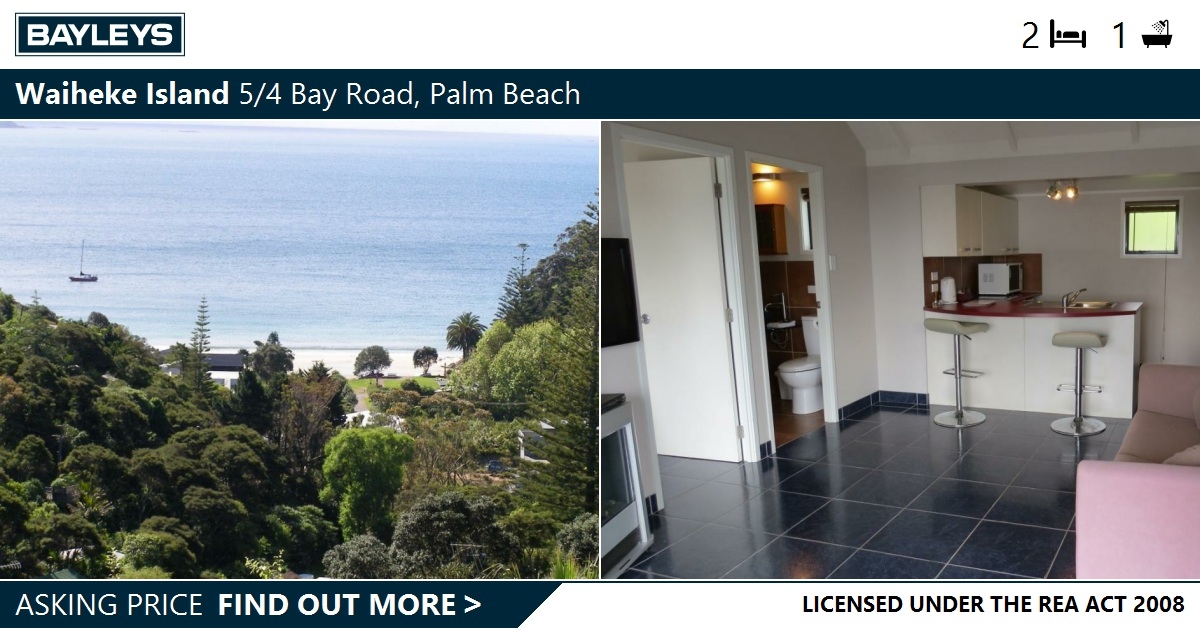 Residential For Sale NZ460,000 5/4 Bay Road, Palm Beach, Waiheke