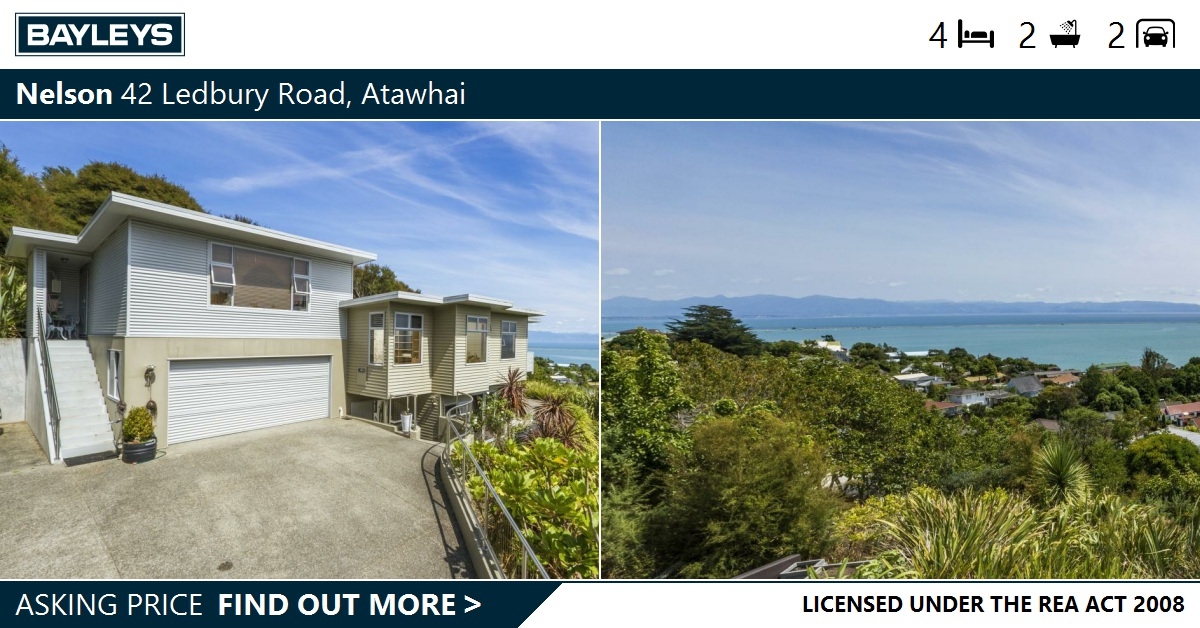 Residential Asking Price NZ1,195,000 42 Ledbury Road, Atawhai, Nelson