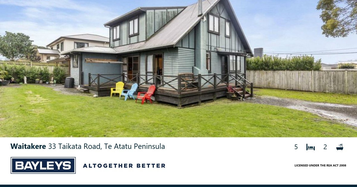 Residential For Rent NZ750 per week 33 Taikata Road, Te Atatu Peninsula, Waitakere Bayleys