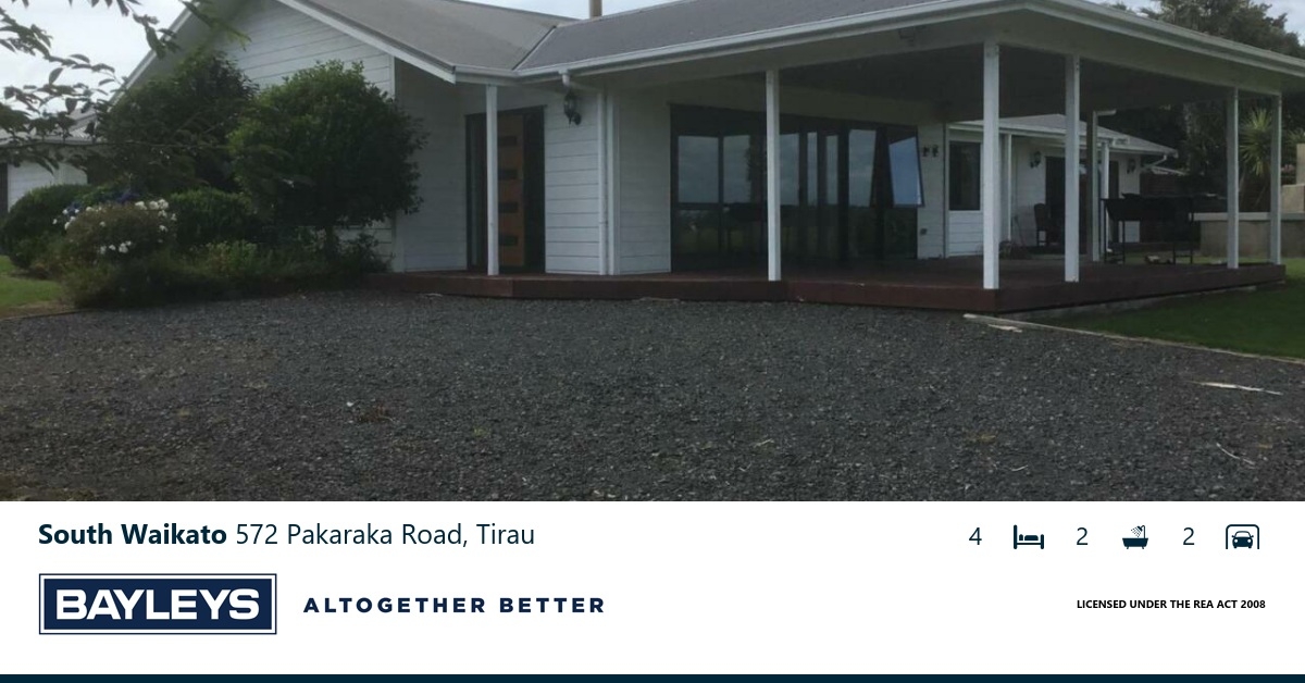 Residential For Rent NZ650 per week 572 Pakaraka Road, Tirau, South