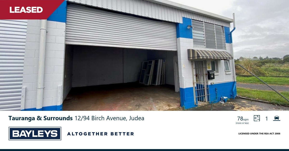 Commercial Asking Price NZ$11,700 + GST: 12/94 Birch Avenue, Judea ...