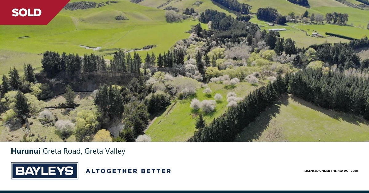 Residential For Sale by Negotiation Greta Road, Greta Valley, Hurunui Bayleys